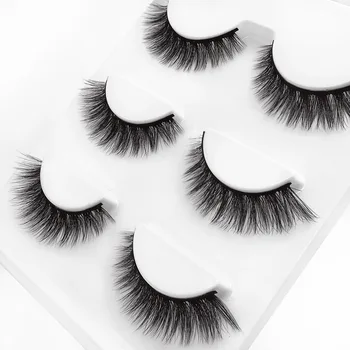 

Mink Fur Eyelash Natural Eye End Pull Long Eyelash 3-Pack Cross Border Supply of Goods