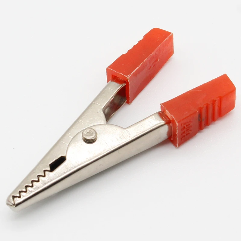 10Pcs 5cm Red + Black Electrical Tool Alligator Clips Battery Clip Crocodile Car Caravan Van Battery Test Lead Clips 50mm Alligator Clips