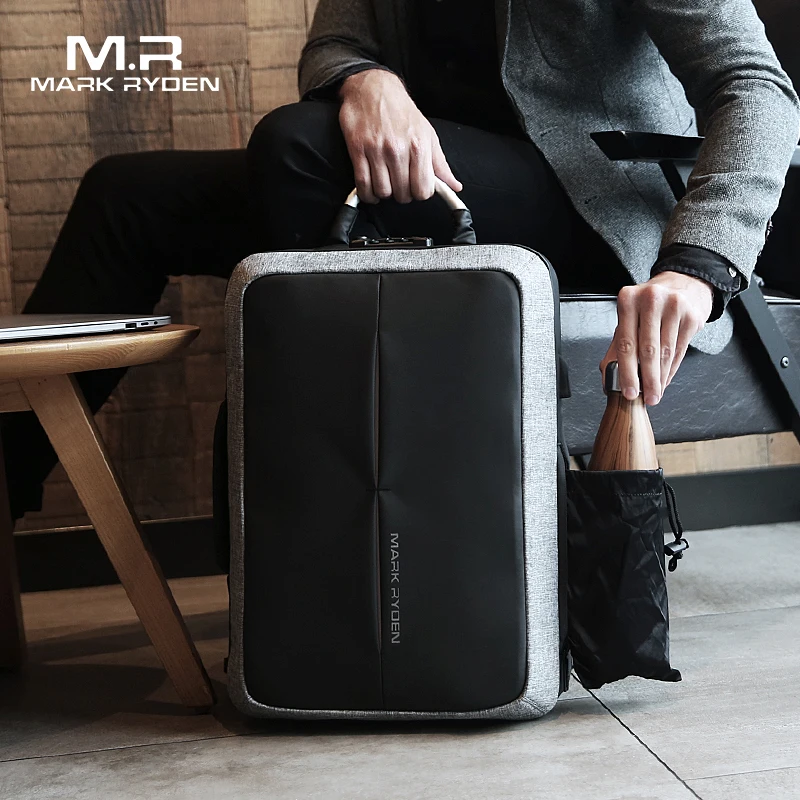 Мужской рюкзак-Антивор Mark Ryden деловой рюкзак с USB-зарядкой без ключа и замком