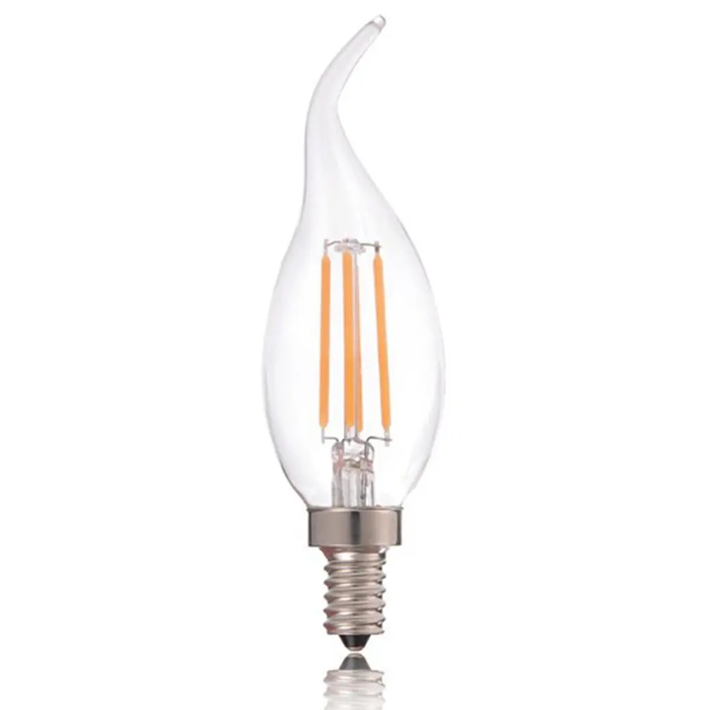 

C35T Pull Tail Led Energy-Saving Bulb Warm White Clear Light 110V Dimming 4W2700K Crystal Light Candle Light Source