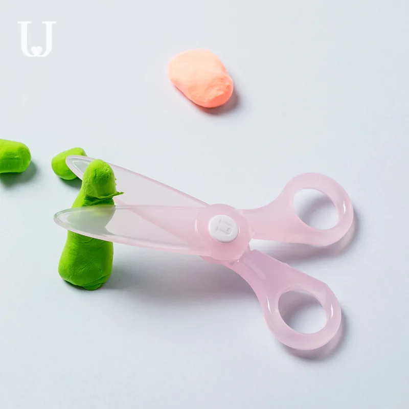Jordanjudy CHILDREN'S Scissors Safe Small Cute Paper Cutting Knife Handmade Only Does Not Damage Hand round-Toe Scissors