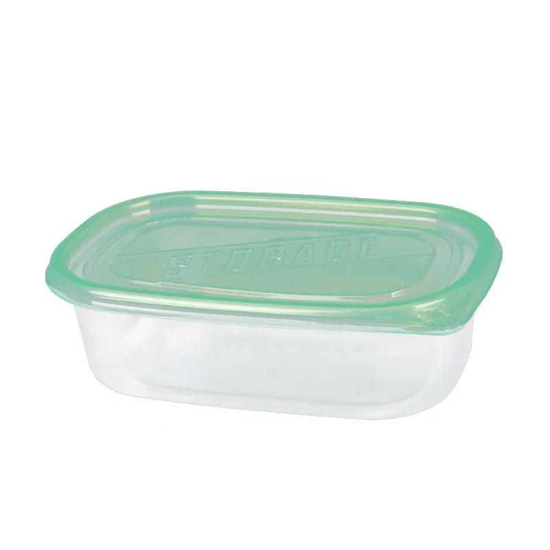 Green483ml Прямоугольная упаковочная коробка для торта, фруктов, пластиковая упаковка для десертов, одноразовые коробки для ланча, экологически чистый пищевой контейнер кухонный инструмент - Цвет: Green483ml
