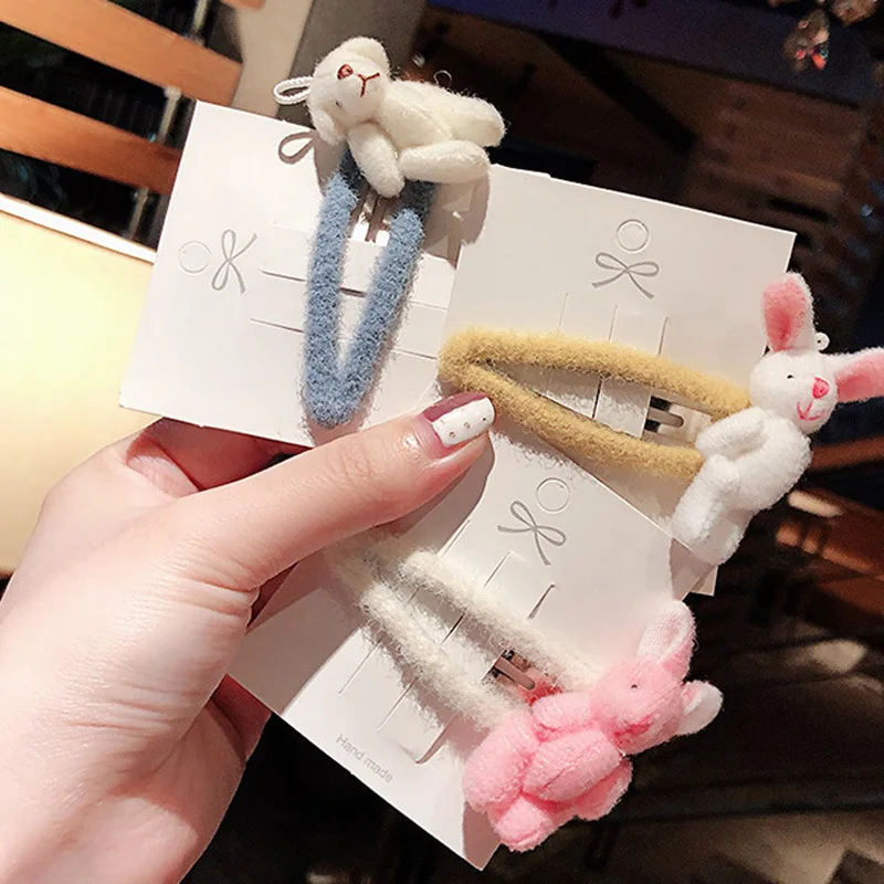 

Korean Children Kids Princess Bb Clip Simple Temperament Lovely Rabbit Top Clip Hairpin Headdress Girl Side Clip Hairpin