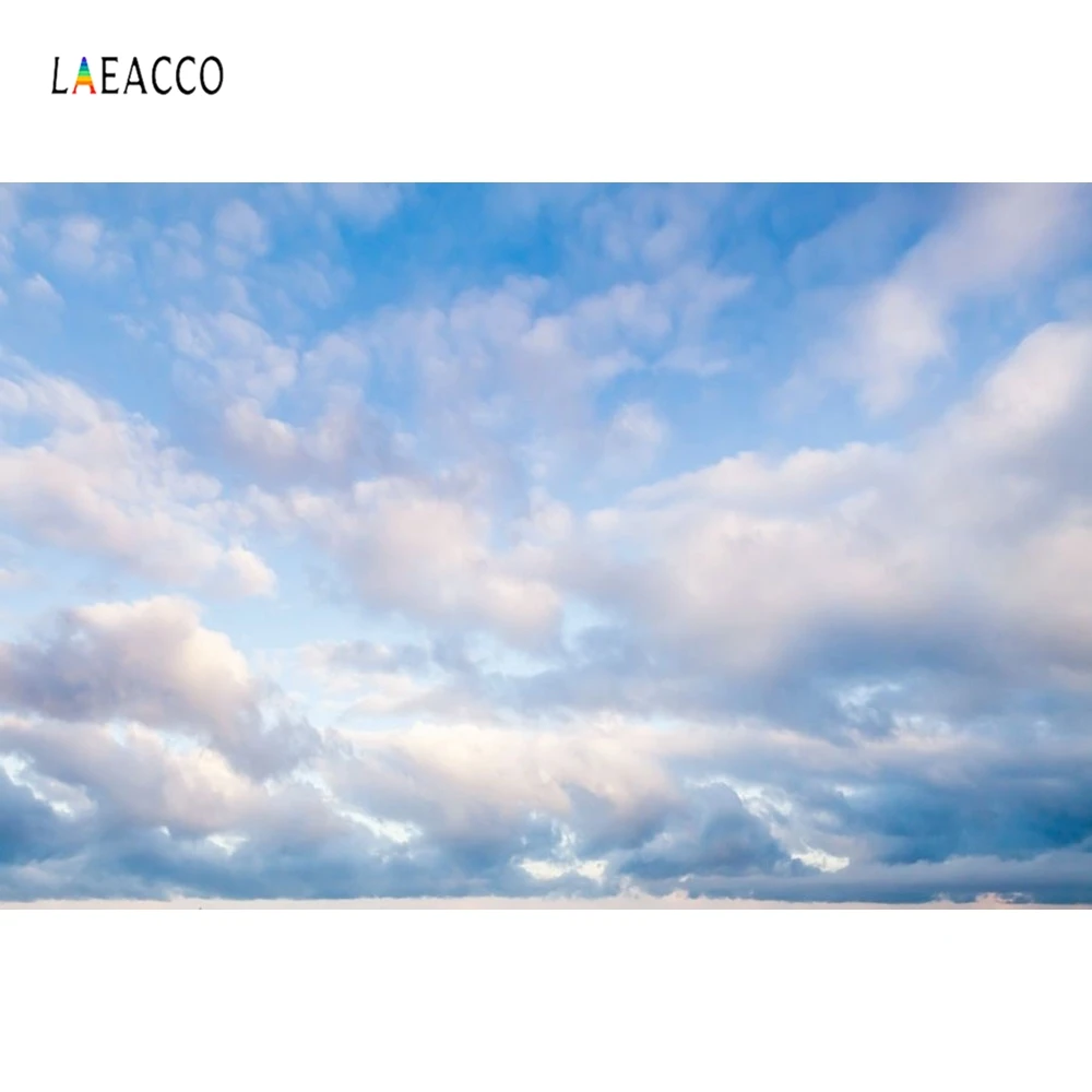 Laeacco голубое небо белые облака ПОРТРЕТНАЯ ФОТОГРАФИЯ фоны бесшовные фотофоны