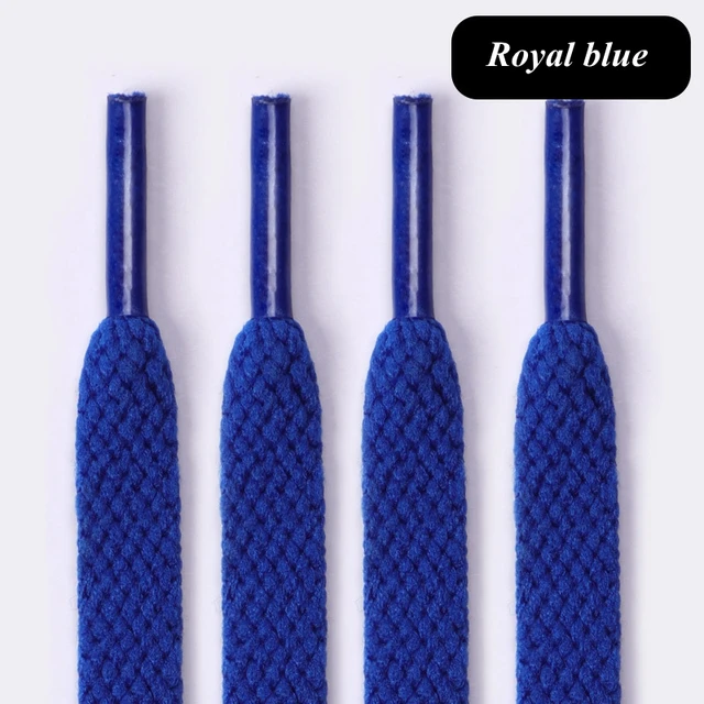 1Pair Flat Shoelaces for Sneakers 36colors Fabric Shoe laces White Black Shoe lace Boot Laces for Shoes Classic Soft Shoestrings Royal blue