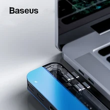 Baseus USB 3,0 Dual type C 4K HDMI концентратор адаптер PD Быстрая зарядка концентратор конвертер 5 портов для Mac ноутбук Pro ///