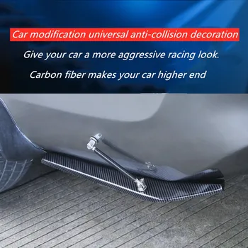 

2pcs Universal Car Rear Bumper Lip Spoiler Canards Wrap Angle Scratch Protector Diffusers ABS Car Exterior Parts For Bmw x1 e30