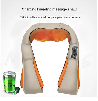 

U Shape Electrical Shiatsu Massager Shawl Roller Heat Massage Electric Pain Neck and Shoulder Multi-function Massagem