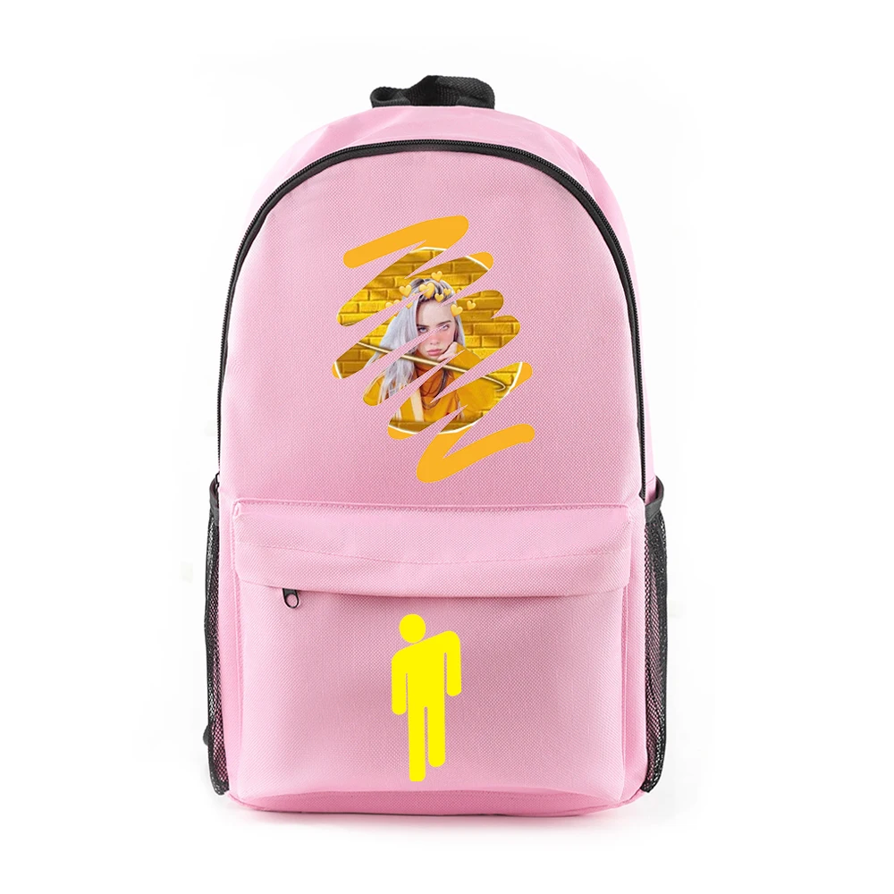 

Cute Billie Eilish fashion Backpacks in men/women Travel Black Pink Backbag Mochila School Bags for Teenage Girls Bookbag