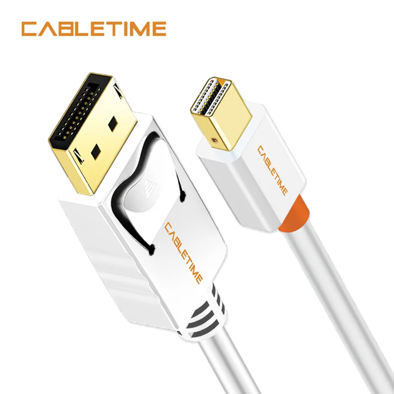 

Cabletime Mini Display Port to Display Port Cable mini dp to dp Thunderbolt to DP HD Cable Mini DisplayPort DP For Macbook N024