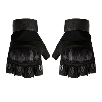 

Half Finger Gloves Men'S Commando Combat Carbon Fiber Non-Slip Wearable Outdoor Mountaineering Riding Tactical Gloves