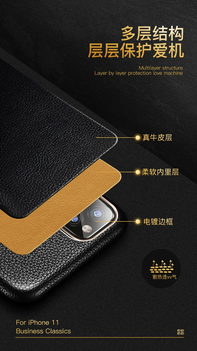 Роскошный чехол-накладка из натуральной кожи для iPhone 11 Pro Max, чехол для деловых людей, кожаный чехол с натуральным лицевым покрытием, защитный карман для телефона