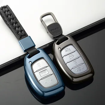 

High Quality Car Aluminium Alloy Key Holder Cover Case Shell for Hyundai MISTRA NEW Elantra VERNA IX35 IX25 SONATA 9 NEW TUCSON
