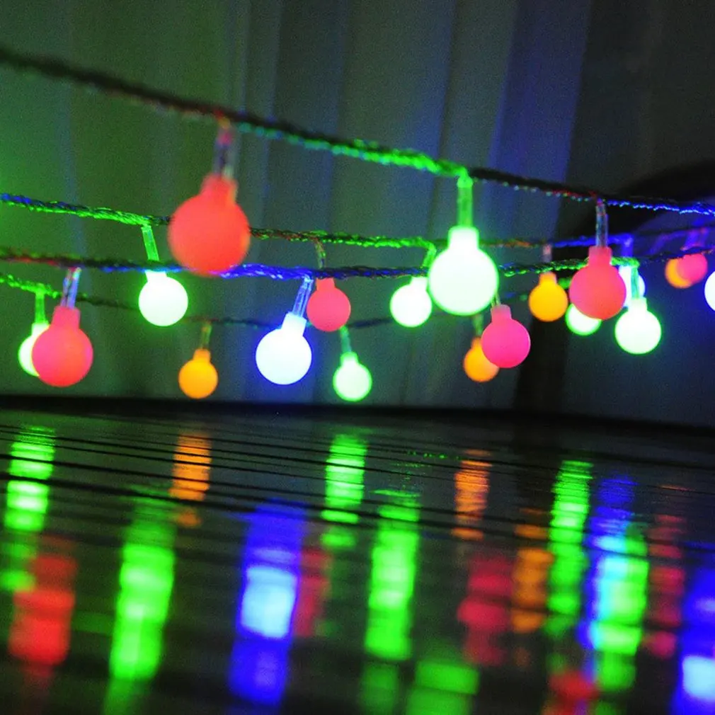 

Ball Led String Light 100 LED 10M Lamp Led String Bulb Waterproof Outdoor Decoration Christmas Fairy Light Chains Lights