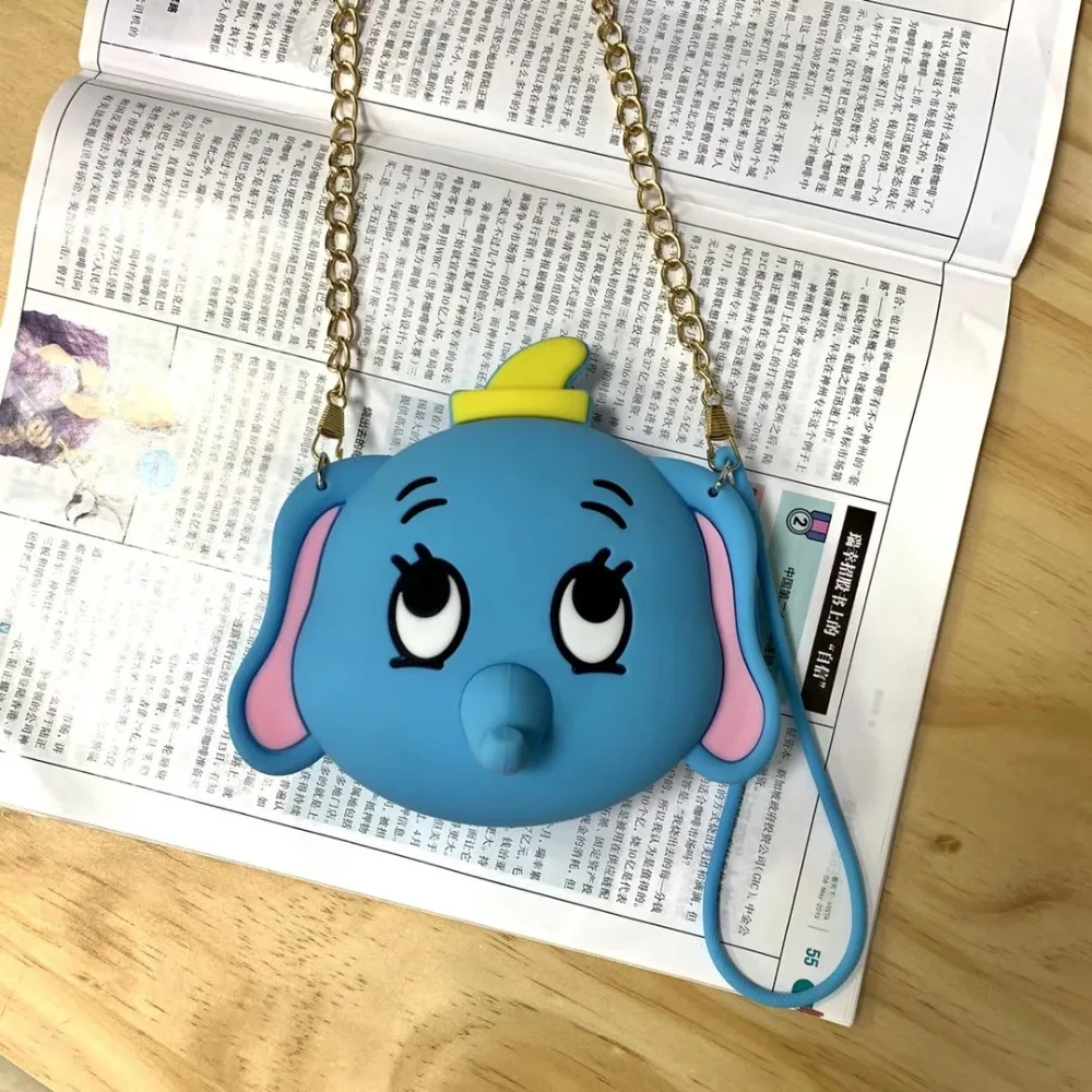 Горячая Kawaii Мультфильм Дамбо дети силиконовые кошельки для монет кошелек дети девочка Женщины для подарка Леди деньги ключ сумка гарнитура сумка