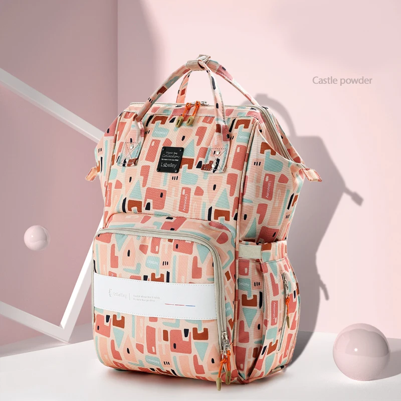 pink Мумия спальный мешок новые модные женские туфли матери и ребенка посылка в руки, через плечо, многофункциональная большая емкость Мать женская черная кожаная сумка - Цвет: pink
