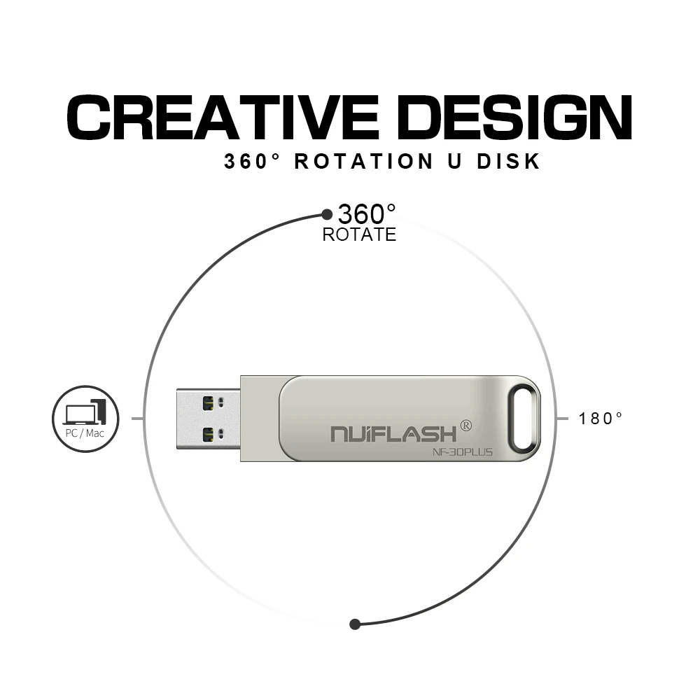 Nuiflash USB флеш-накопитель 32 Гб 64 Гб металлический USB 3,0 флеш-накопитель высокоскоростной USB флеш-накопитель 128 ГБ реальная емкость 16 ГБ USB флеш-накопитель