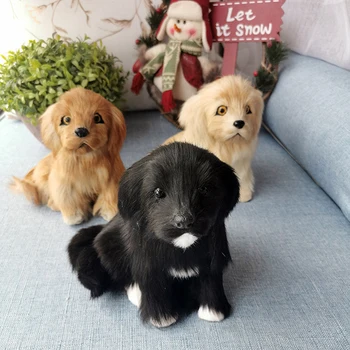 

Stuffed Plush Animals Kids Toys Lifelike Labrador Dogs Dolls Toys For Children Collection Display Realistic Pet Animals Models