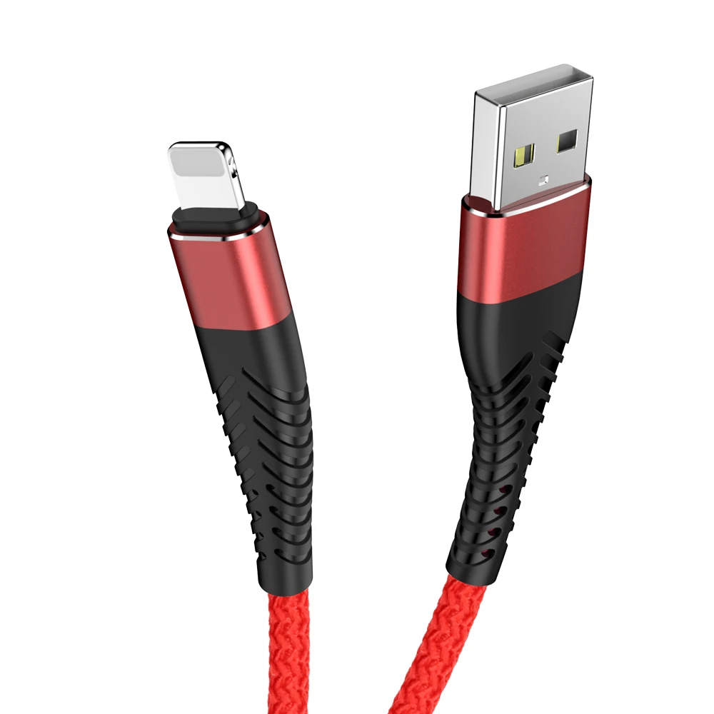 2 м 3M USB кабель для зарядки данных для iPhone 7 8 Plus 11 Pro X XS Max Apple iPhone 5 6 S 6 S шнур Быстрая зарядка - Цвет: Красный