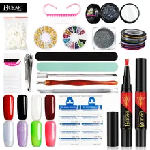 BUKAKI 31 шт./лот 3 в 1 УФ гель лак гибридное зеркало блеск для ногтей один шаг ногтей гелевая ручка Наборы для ногтей инструменты для ногтей блеск