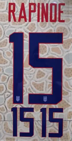 USA home ERTZ DEMPSEY PULISIC PUGH MORGAN RAPINOE heathh LAVELLE именной патч, значок - Цвет: Антикварное серебро