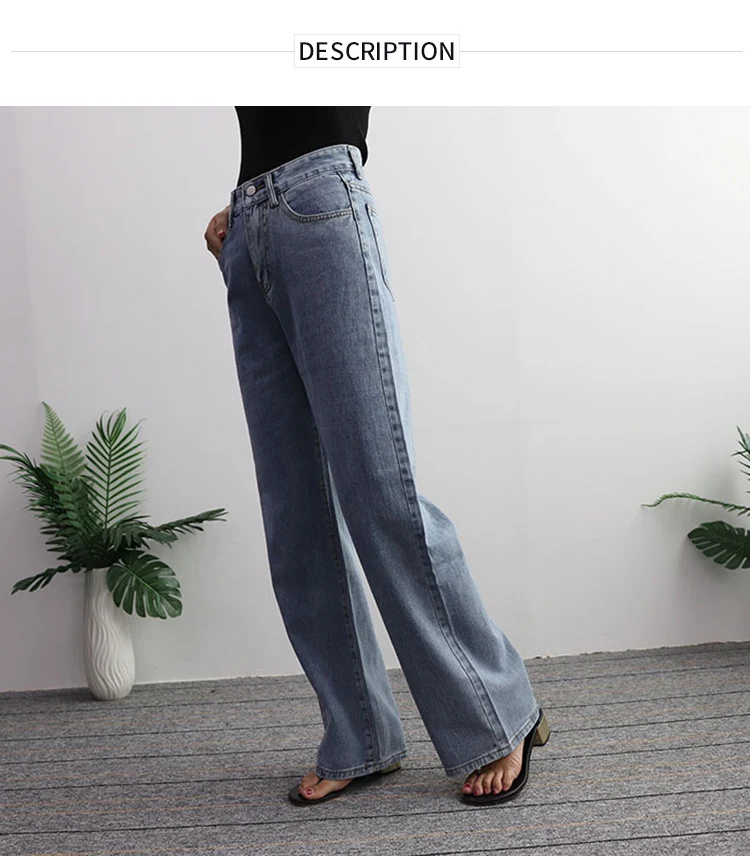 Wide leg jeans women tejanos high waisted jeans vintage women's female loose ladies jeans for women femme boyfriend pants