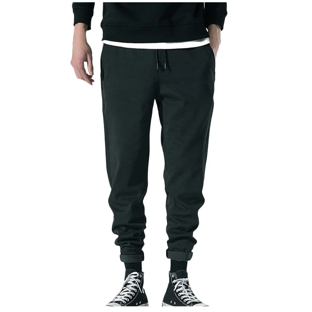 Повседневное брюки Для мужчин хлопок Slim Fit Мужские брюки Чинос; Новая модная Повседневное на открытом воздухе карман пляжные брюки с эластичным поясом, длинные штаны