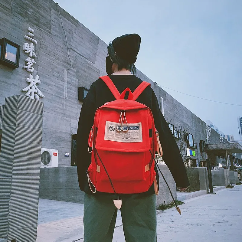 

New JIULIN Korean fashion trend canvas wild student backpack