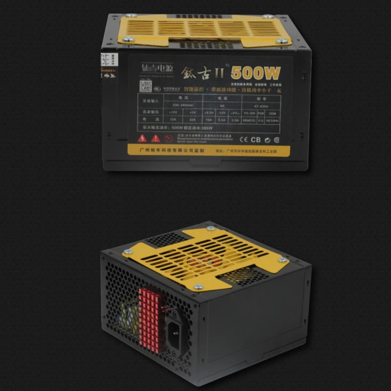 ПК PSU для TG Mute Номинальный 400W пиковый 500W источник питания TG500W