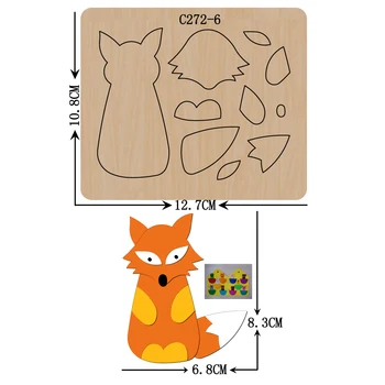 

New fox Wooden die Scrapbooking C-272-6 Cutting Dies Compatible with most die cutting machines