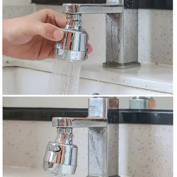 

1set Kitchen Faucet Sprayer Extension Flexible 360 Degrees Swivel Sink Faucet Water Saver Water Tap Adapter