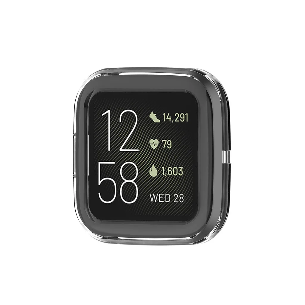 Тонкий защитный экран Чехол PC Рамка защитная оболочка для Fitbit Versa 2 часы с экранным протектором чехол Чехол для часов