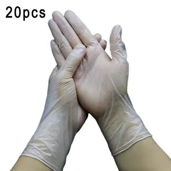 

In Stock! Clear Plastic Disposable Gloves For Food Use Acid Resistant Gloves For Home Cleaning Pvc Gloves 20/40/100Pcs