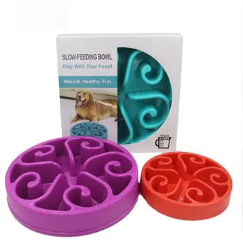 

New slow food pet bowl large dog feeding bowl anti choking anti slip drinking dog food Basin pet feeder slow feeder dog bowl