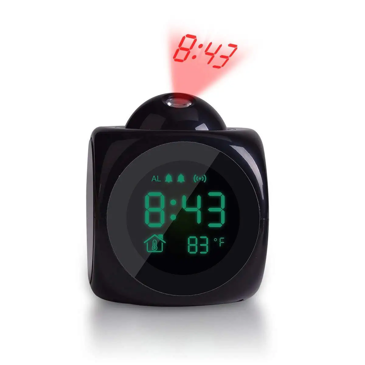 

Home Table Projector Clock Multi-Function Electronic Desk Alarm Clock Led Bedside Luminous Projection Voice Time Signal Clocks