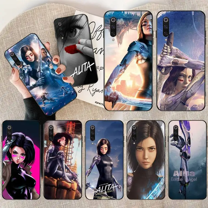 Черный мягкий ТПУ чехол для телефона PENGHUWAN Alita Battle Angel Xiaomi Mi9 9SE 8SE Pocophone F1 Mi8 Lite |