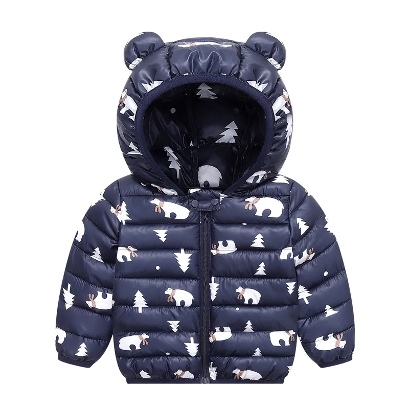 Dark blue Детское пальто г. Теплые куртки для маленьких девочек на осень-зиму верхняя одежда для младенцев Детские пальто для маленьких мальчиков, куртки Одежда для новорожденных - Цвет: Dark blue