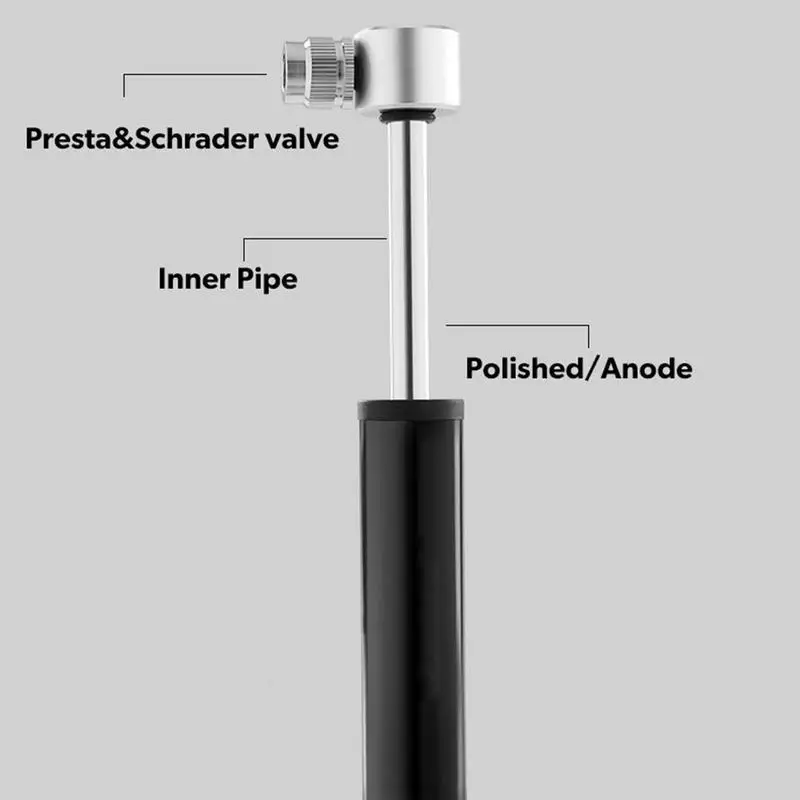 Мини велосипедный насос из алюминиевого сплава, велосипедный ручной воздушный насос, дорожный насос, черная велосипедная шина, горный велосипед, мяч, MTB насос, Whi L2J2
