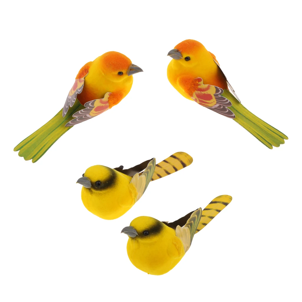 4PCS 3 Inch Decorative Artificial Foam Mini Love Birds DIY Craft Wedding Decor