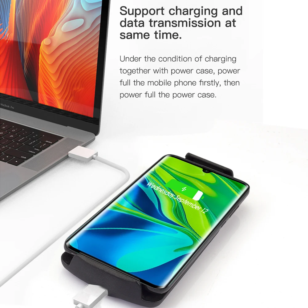 Чехол для Xiaomi mi Note 10, 5000 мА/ч, расширяемая съемная пряжка, запасной внешний аккумулятор, чехол для Xiao mi Note 10, чехол для зарядного устройства