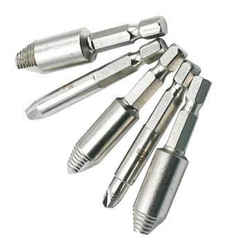 

5pcs Screw Extractor Left Hand Cobalt Drill Bit Guide Set Easy Out Broken Bolt