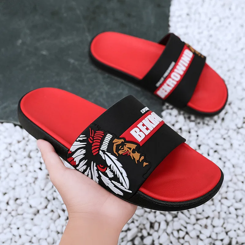 Zapatillas planas para hombre mujer, chanclas de verano con cinta hogar, sandalias de playa para pareja al aire libre, zapatos de marca de nuevas - AliExpress Calzado