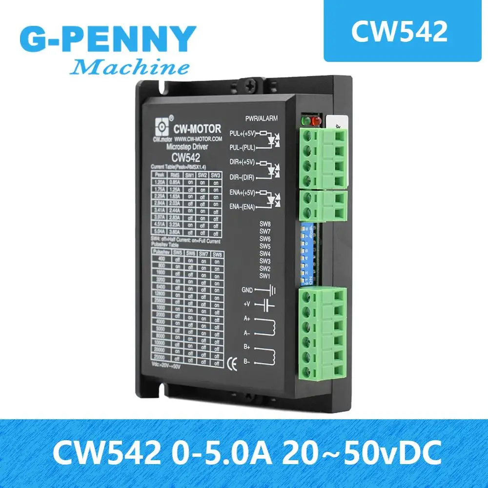 CW542 шаговый двигатель привод 0 ~ 5.0A 20 50vDC драйвер для Nema23 /Nema34 вместо DM542|Драйвер двигателя| |
