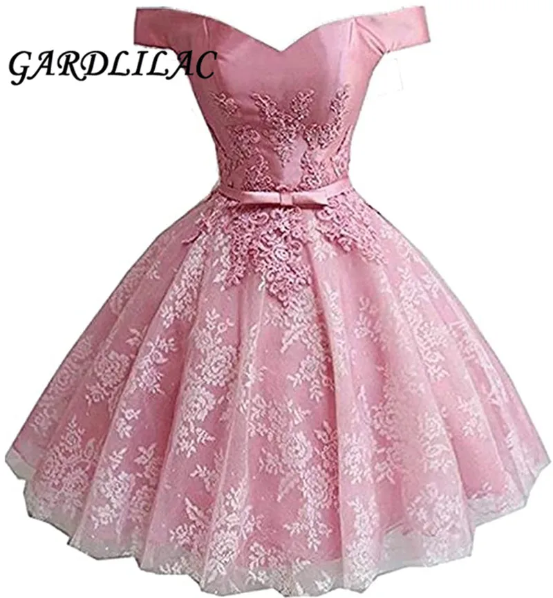 blush pink homecoming dress