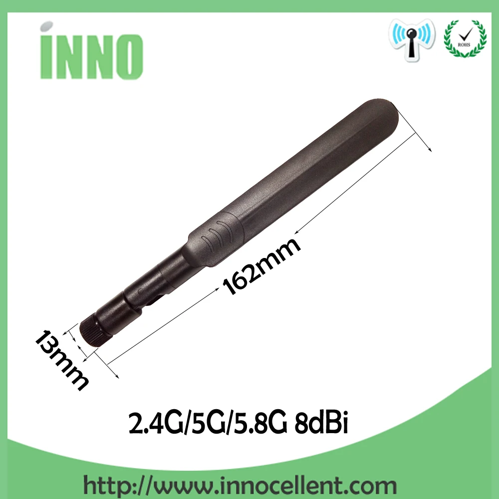 EOTH 2pcs 2.4g 5.8g antenna 8dbi sma male wlan wifi dual band antene router antena