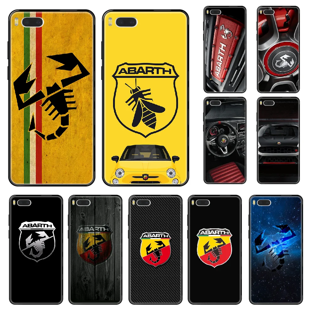 

ABARTH Italy Sports Abarth Phone case For Xiaomi Mi 6 8 9 A1 2 3 Max3 Mix2 Mix2S X T Lite Pro black soft cover tpu Etui luxury