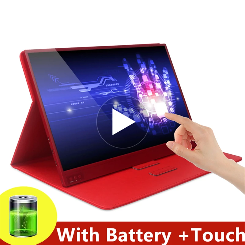 Touchscreen Tragbaren Monitor 1920x1080 HD IPS 15,6-zoll Display Monitor 6000mAh Akku laptop telefon XBOX Schalter Touchscreen Tragbaren Monitor 1920x1080 HD IPS 15,6-zoll Display Monitor 6000mAh Akku laptop telefon XBOX Schalter