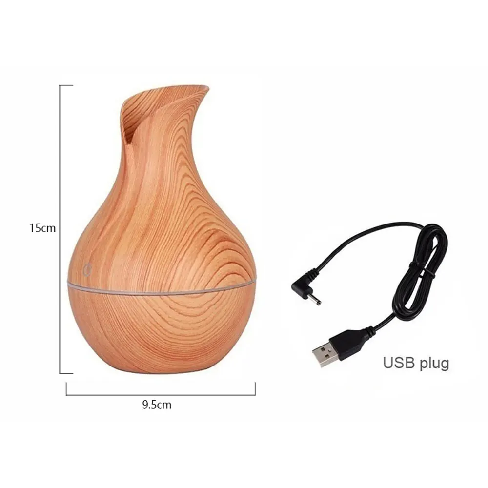 Vehemo Авто эфирные масла Красочный светодиодный диффузор для комнаты офиса USB Ароматерапия древесины увлажнитель воздуха