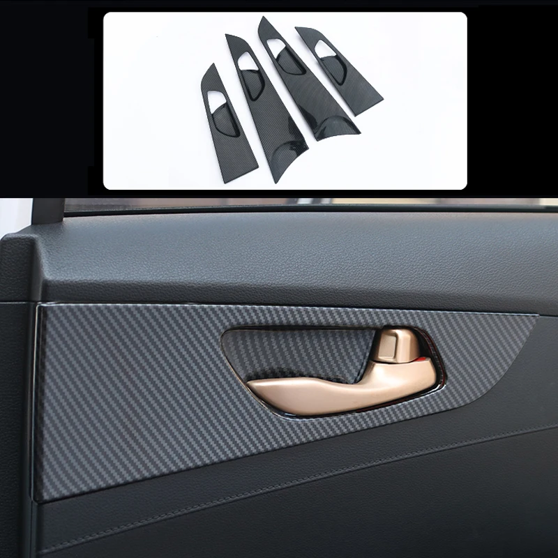 Для Kia K3 Forte Cerato автомобильный Стайлинг ABS углеродное волокно внутренняя дверная ручка чаши Крышка отделка авто аксессуары