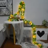 Novelty 2.2M Rose Flower Fairy Lights Artificial Ivy Garland Copper Light Strings for Bouquets Wedding Bedroom Decorations ► Photo 2/6